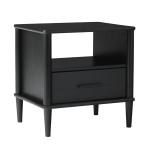 Black Wood Spindle Leg Nightstand