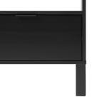Black Wood Rounded Edge Nightstand