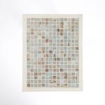 Mosaic Tile White Wood C-Table