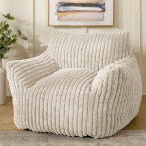 Cream Comfy Foam Lounge Chair