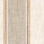 Tan Striped Upholstered Wood Leg Bench