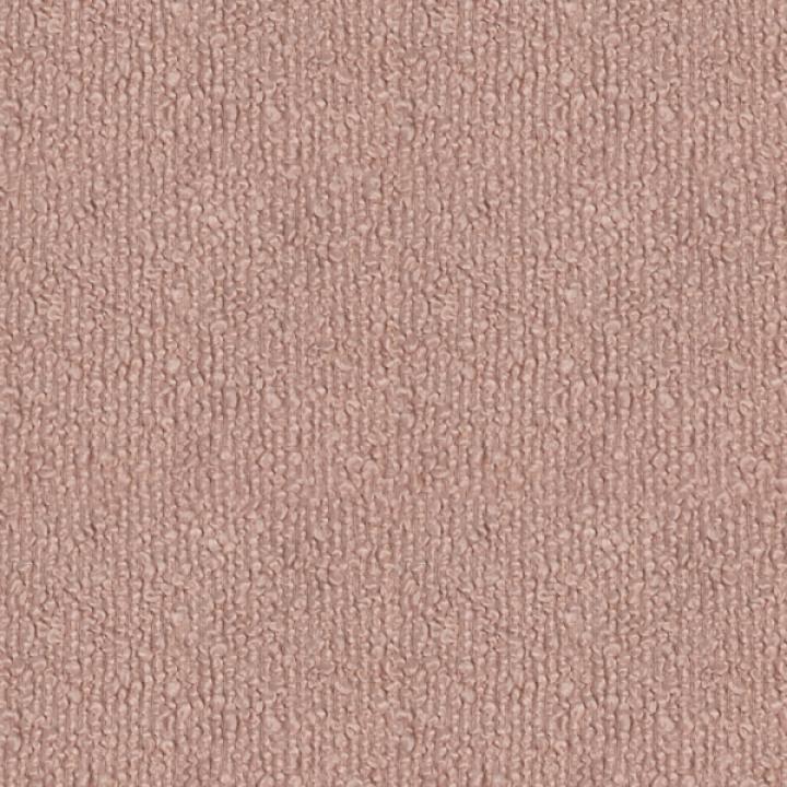 Pink Boucle Oval Upholstered Ottoman