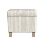 Marigold Stripe Upholstered Square Storage Ottoman