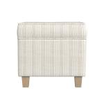 Marigold Stripe Upholstered Square Storage Ottoman