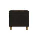 Chocolate Brown Velvet Rectangle Storage Ottoman