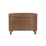 Chocolate Brown Faux Leather Storage Ottoman