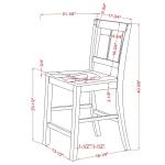 Antique White & Dark Brown 2-pc. Counter Stool Set