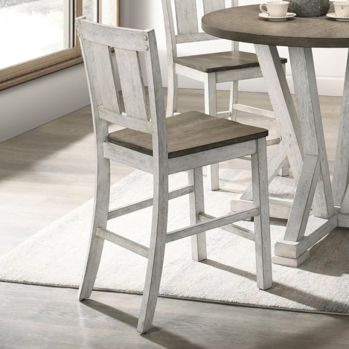 Antique White & Ash Brown 2-pc. Counter Stool Set