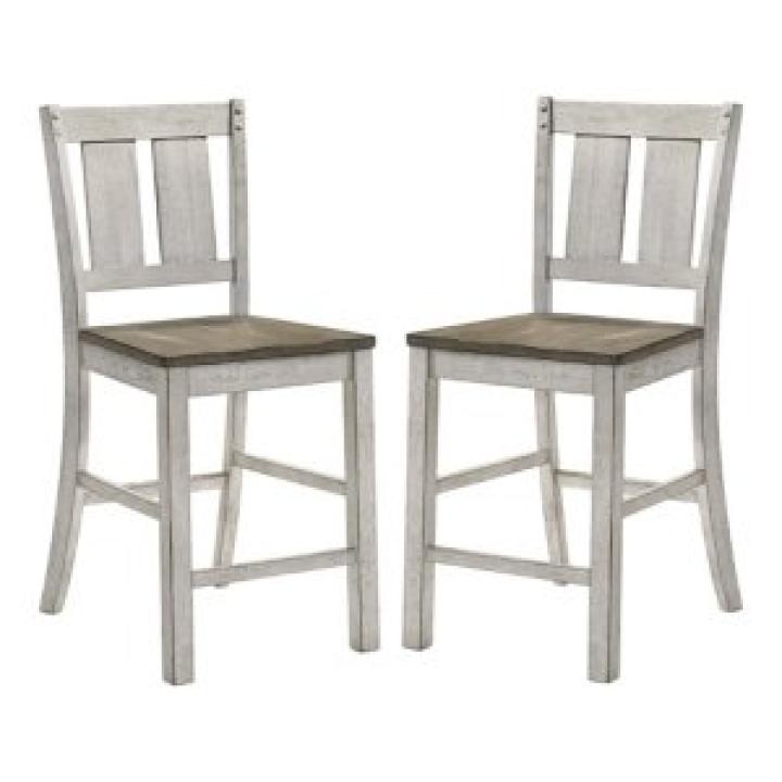 Antique White & Ash Brown 2-pc. Counter Stool Set