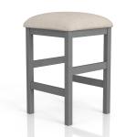 Gray Wood Upholstered Seat 2-pc. Counter Stool Set