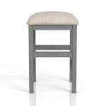 Gray Wood Upholstered Seat 2-pc. Counter Stool Set