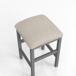 Gray Wood Upholstered Seat 2-pc. Counter Stool Set