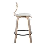 Gray Golia Swivel Counter Stools, Set of 2