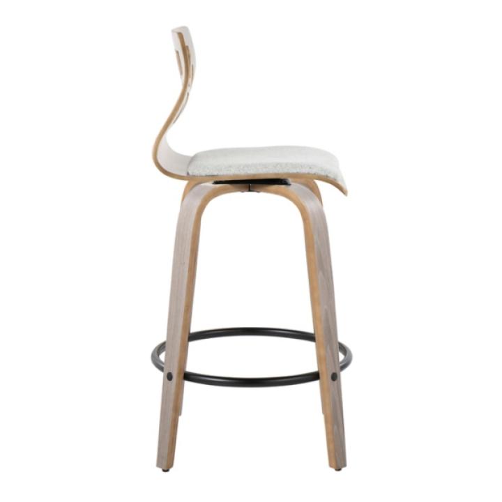 Gray Golia Swivel Counter Stools, Set of 2