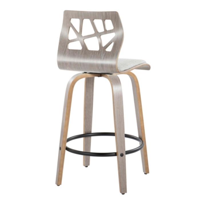 Gray Golia Swivel Counter Stools, Set of 2