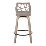 Gray Golia Swivel Counter Stools, Set of 2