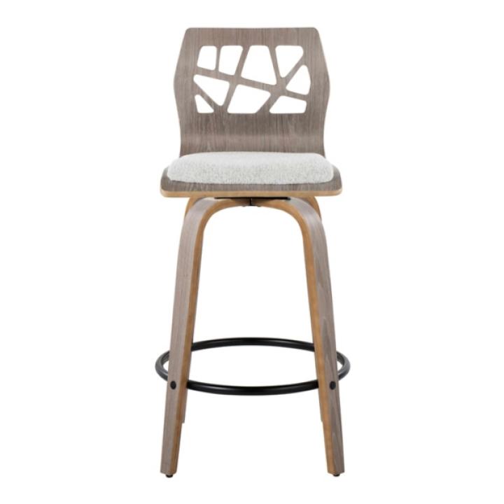 Gray Golia Swivel Counter Stools, Set of 2