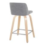 Gray Torino Upholstered Counter Stools, Set of 2