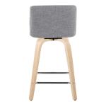 Gray Torino Upholstered Counter Stools, Set of 2