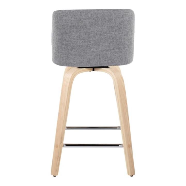Gray Torino Upholstered Counter Stools, Set of 2