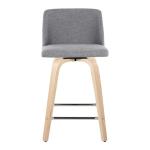 Gray Torino Upholstered Counter Stools, Set of 2