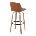 Brown Faux Leather Torino Bar Stools, Set of 2