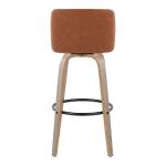 Brown Faux Leather Torino Bar Stools, Set of 2