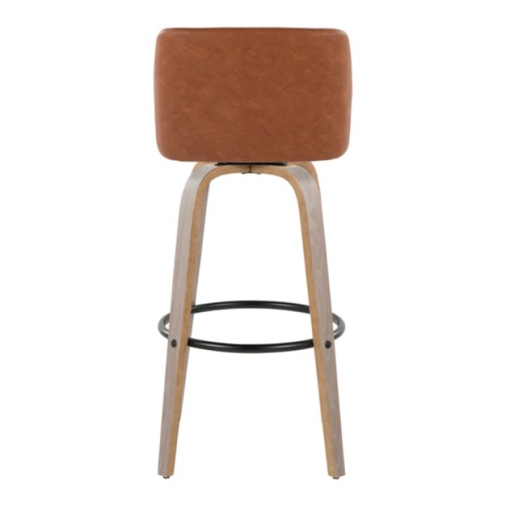 Brown Faux Leather Torino Bar Stools, Set of 2