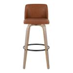 Brown Faux Leather Torino Bar Stools, Set of 2