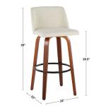 Brown Faux Leather Torino Bar Stools, Set of 2