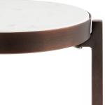 Bronze Angular Marble Accent Table