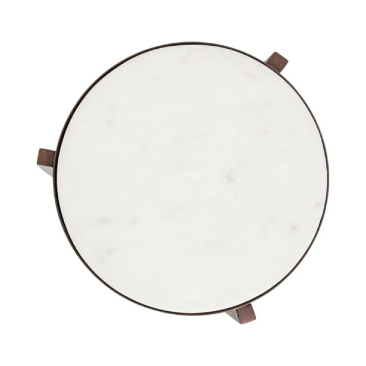 Bronze Angular Marble Accent Table