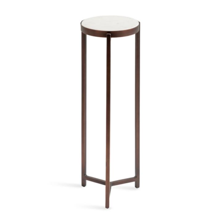 Bronze Angular Marble Accent Table