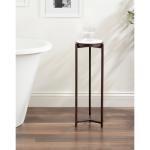 Bronze Angular Marble Accent Table