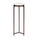 Bronze Angular Marble Accent Table