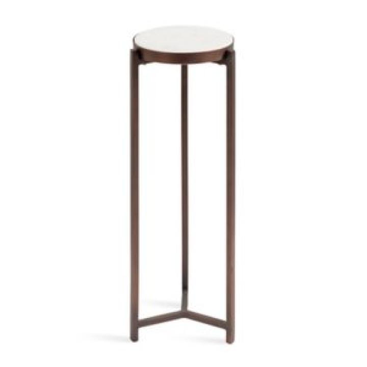 Bronze Angular Marble Accent Table