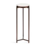 Bronze Angular Marble Accent Table