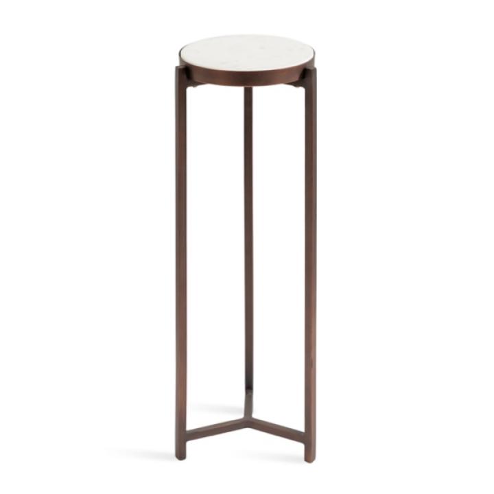 Bronze Angular Marble Accent Table