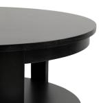 Black Wood Round Ford Coffee Table