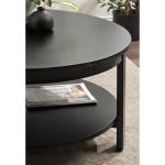 Black Wood Round Ford Coffee Table