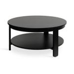 Black Wood Round Ford Coffee Table