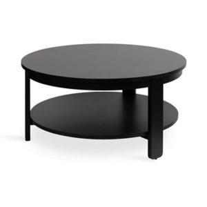 Black Wood Round Ford Coffee Table