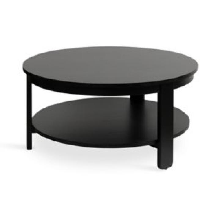 Black Wood Round Ford Coffee Table