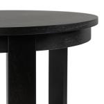 Black Wood Round Ford Accent Table