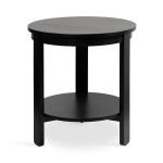 Black Wood Round Ford Accent Table