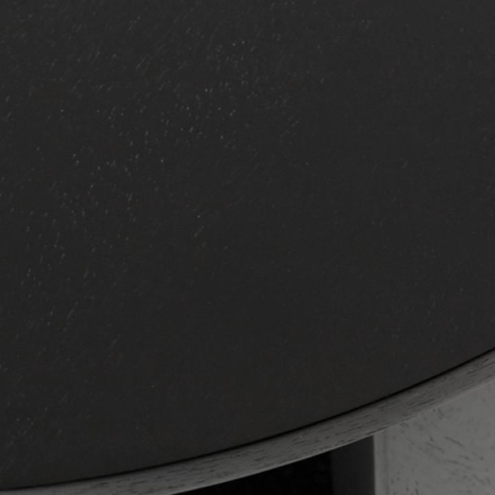 Black Wood Round Ford Accent Table