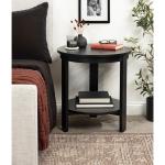 Black Wood Round Ford Accent Table