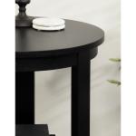 Black Wood Round Ford Accent Table