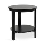 Black Wood Round Ford Accent Table