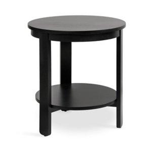 Black Wood Round Ford Accent Table